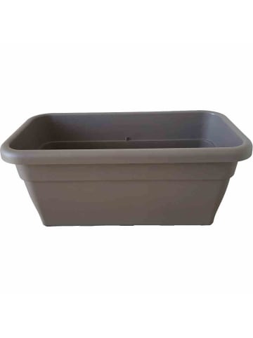 Siena Garden Blumenkasten Basic 60 cm eckig, 60x30x25,7 cm, Kunststoff in Taupe in Taupe