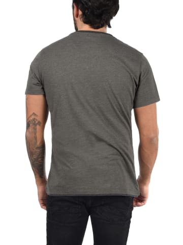 BLEND Layershirt BHLeonis 20711582 ME T-Shirt in Double-Layer-Optik in Grau