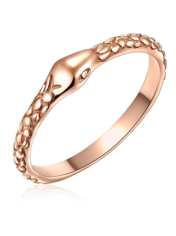 Glanzstücke München Ring Schlangenkopf aus Sterling Silber in roségold