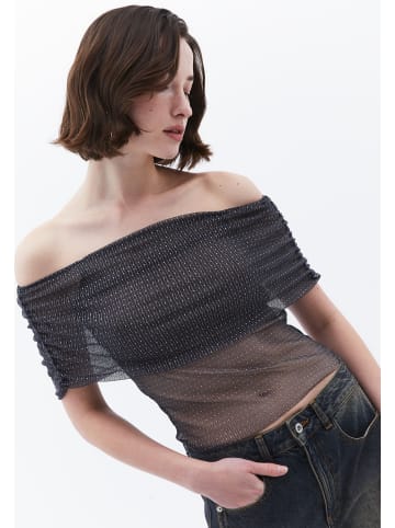 OXXO Carmenbluse ASPHALT