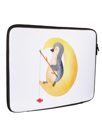 Mr. & Mrs. Panda Notebook Tasche Pinguin Mond ohne Spruch in Weiß