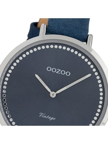 Oozoo Armbanduhr Oozoo Vintage Series blau groß (ca. 40mm)