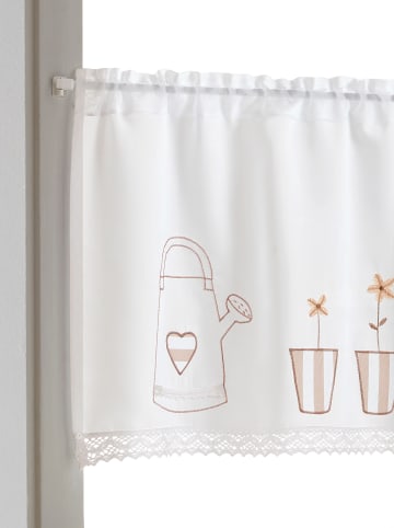 Heine Querbehang in weiß-beige