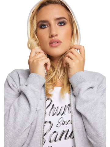 Bruno Banani Kapuzensweatjacke BARNES in Grau / Melange