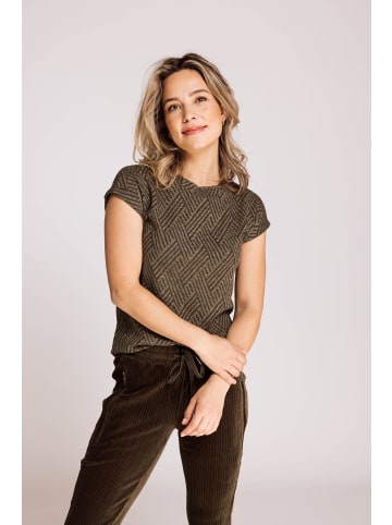 ZHRILL T-Shirt ZHHOLLIE LUREX DARK GREEN in DARK GREEN