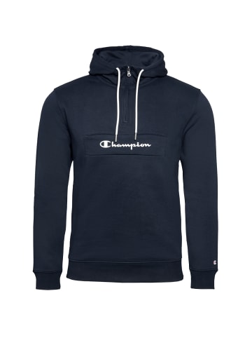 Champion Sweatshirt Hooded Half Zip in blau