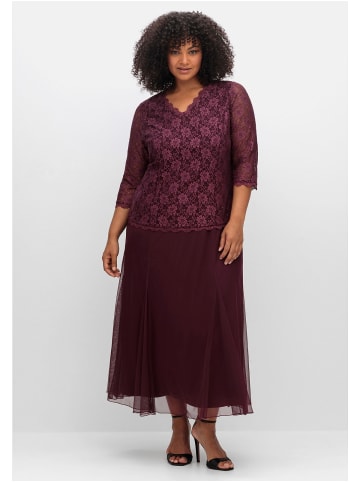 sheego Abendkleid in aubergine