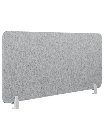 Beliani Schreibtischtrennwand SPLIT in Grau - (W) 160 x (H) 50 x (L) 1 cm