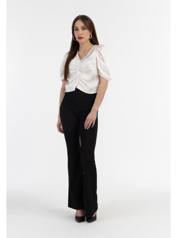 faina Damen Drapiertes Top in Wollweiss