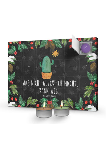 Mr. & Mrs. Panda Duftkerzen Adventskalender Kaktus Sonne mit Spruch in Kreidetafel