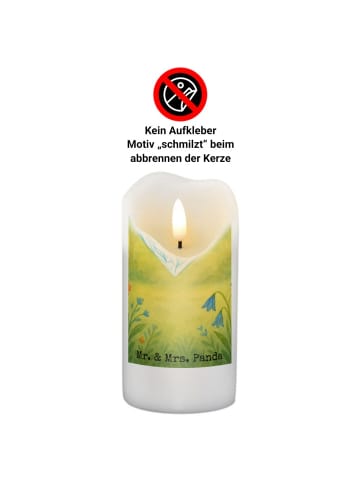 Mr. & Mrs. Panda Weihnachtskerze Mäuse Herz Design ohne Spruch in Weiß