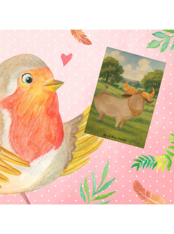 Mr. & Mrs. Panda neujahrskarte Sternzeichen Stier Design ohne Sp... in Weiß