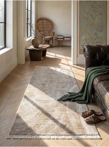 KADIMA DESIGN Teppichläufer Abstrakt pflegeleicht Wohnzimmer Schlafzimmer Flur in Beige