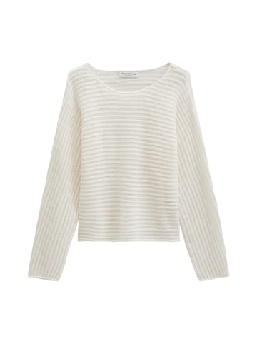 Marc O'Polo Ajour-Pullover relaxed in White Cotton