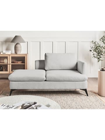 Beliani Chaiselongue SIEVOZ in Grau/Schwarz - (W) 155 x (H) 84 x (L) 85 cm