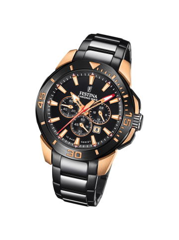 Festina Analog-Armbanduhr Festina Chrono Bike schwarz extra groß (ca. 47mm)