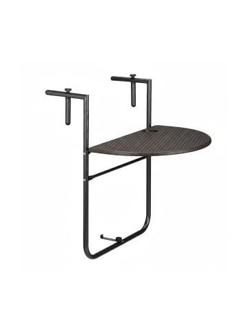 relaxdays Balkonhängetisch Bastian in Braun - (B)60 x (T)40 cm