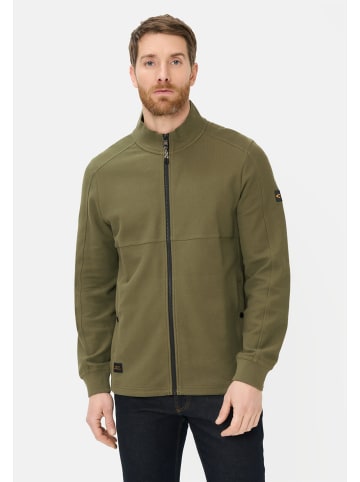 Camel Active Sweatjacke mit verstellbarem Tunnelzug in Olivgrün