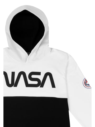 United Labels NASA Kapuzenpullover Hoodie langärmlig in schwarz/weiß