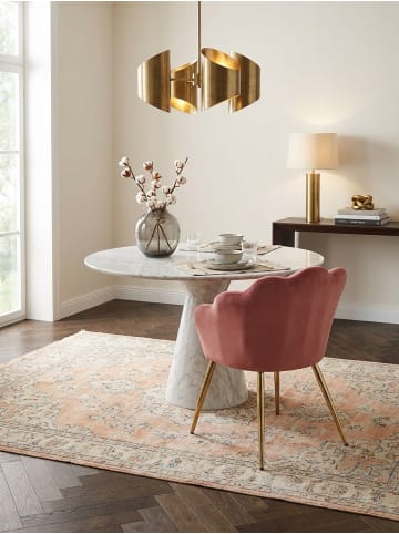 KADIMA DESIGN Esszimmerstuhl Tulpe Samt Gepolstert, Küchenstuhl mit in Rosa