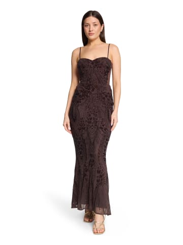 Vera Mont Abendkleid mit Pailletten in Dark Maroon