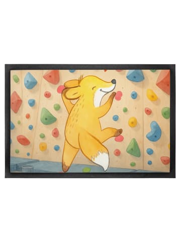 Mr. & Mrs. Panda Fußabstreifer Fuchs Bouldern Design ohne Spruch in Weiß