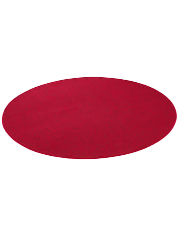 Snapstyle Velours-Teppich Strong Rund in rot