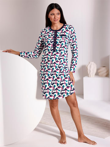 WITT WEIDEN Sleepshirt in ecru-marine-bedruckt