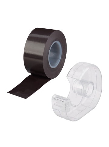 relaxdays 6x Magnetband in Schwarz - je (L)5 m