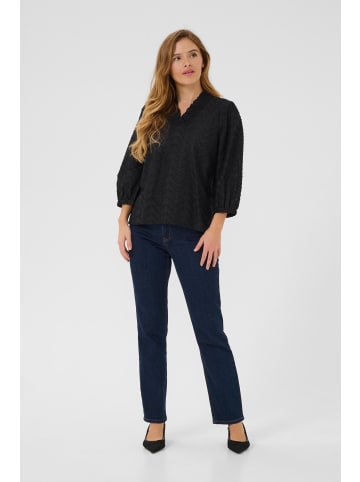 Kaffe Langarm-Bluse KAvictoria Regular fit in Black Deep