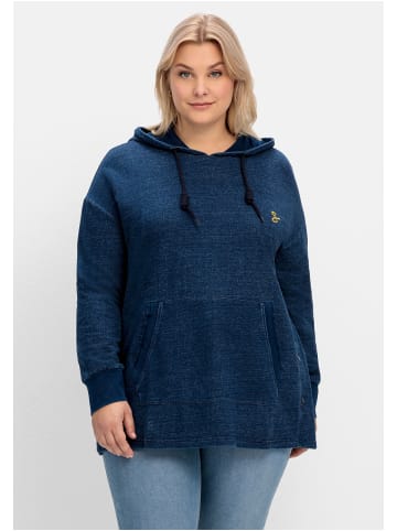 sheego Kapuzensweatshirt in dark blue Denim