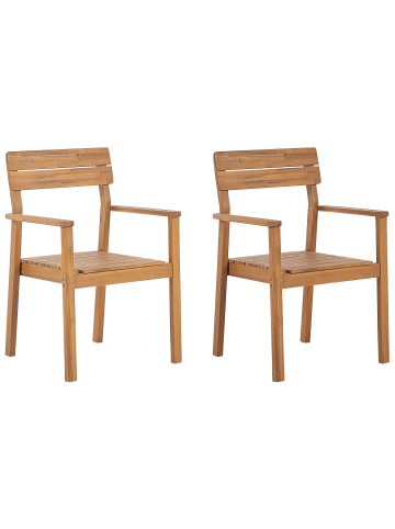 Beliani 2er-Set Gartenstuhl FORNELLI in Braun