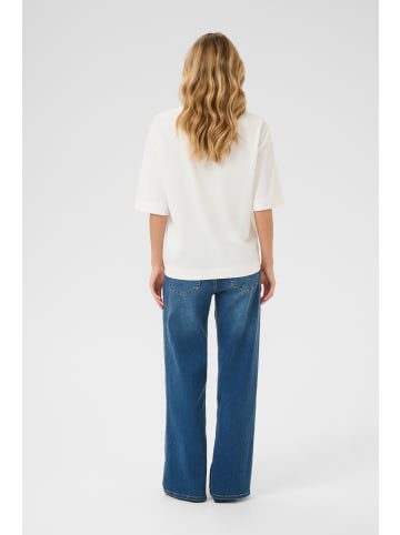 Kaffe T-shirt KAgissa Loose fit in Chalk w. Surf the Web