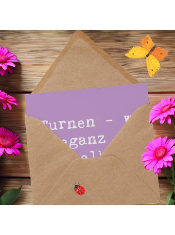 Mr. & Mrs. Panda Deluxe Karte Spruch Turnen Eleganz mit Spruch in Lavendeltraum