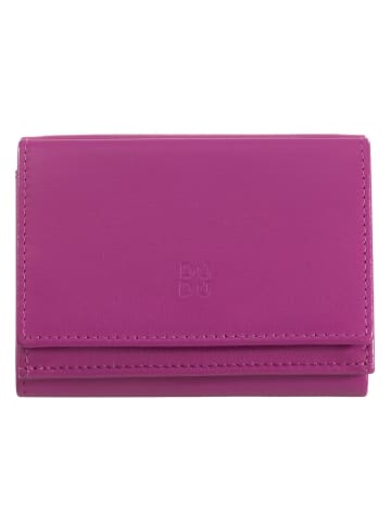 DuDu Geldbörse Leder 10 cm in fuchsia