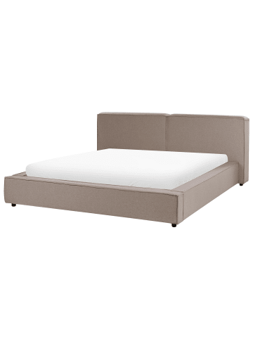 Beliani 2-tlg Doppelbett LINARDS in Braun/Schwarz