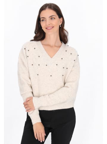 Usha Women Sweater in cream melange