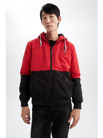 DeFacto Kapuzensweatjacke SLIM FIT in Rot