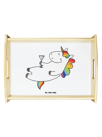 Mr. & Mrs. Panda betttablett Einhorn Blümchentail ohne Spruch in Weiß