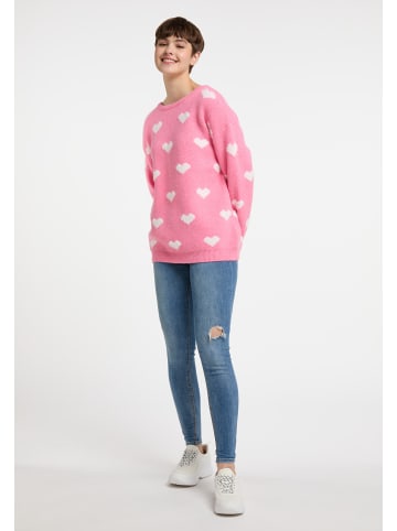 myMo Damen Strickpullover in pink