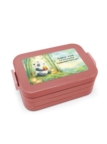 Mr. & Mrs. Panda Brotdose Panda beflügelt Pommes Design mit Spruch in Rot Pastell