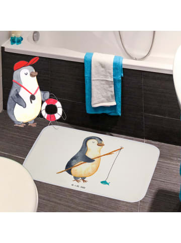 Mr. & Mrs. Panda Badvorleger Pinguin Angler ohne Spruch in Weiß