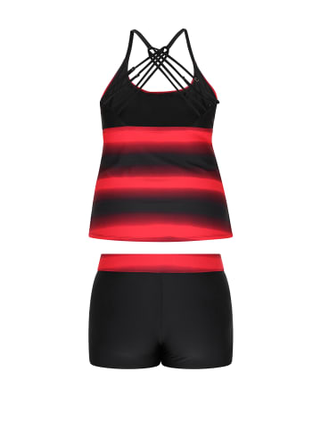 Usha Women Swimsuit in red black