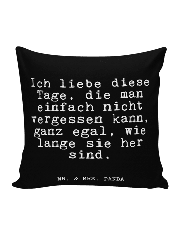 Mr. & Mrs. Panda Motivkissen Ich liebe diese Tage,... mit Spruch in Schwarz