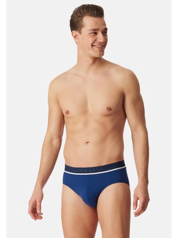 Schiesser Rio Slip / Unterhose 95/5 Organic Cotton in Blau / Schwarz