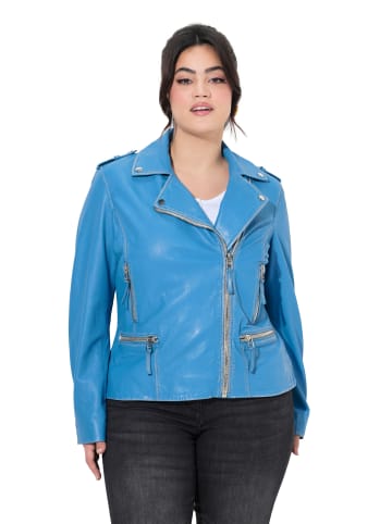 Angel of Style Lederjacke in polarlichtblau