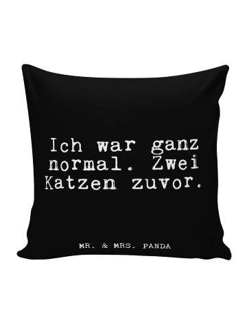 Mr. & Mrs. Panda kuschel kissen Ich war ganz normal.... mit Spruch in Schwarz