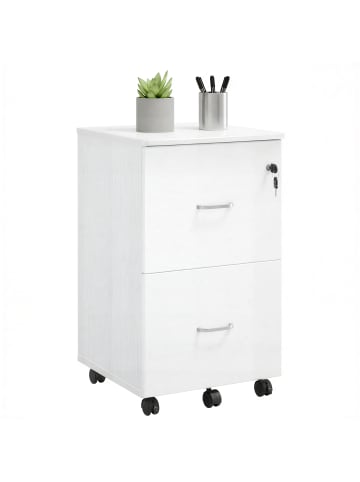 VASAGLE Aktenschrank Custos in Mattweiß - (B)42 x (H)71.1 x (T)42 cm