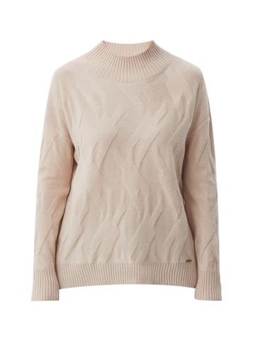 Finn Flare Langarmpullover Rippstrick in beige