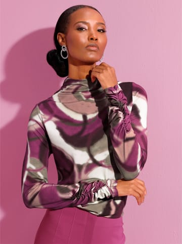 creation L Langarmshirt in ecru-erika-bedruckt